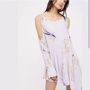 Free people Clear Skies Boho Beachy Lightweight Cold shoulder Tunic Top